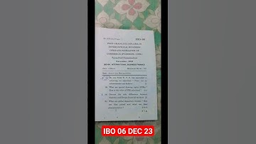 IBO 06 QUESTION PAPER  DECEMBER  2023 (MCOM) #ignou #exam #question #mcom #ignousolvedassignment