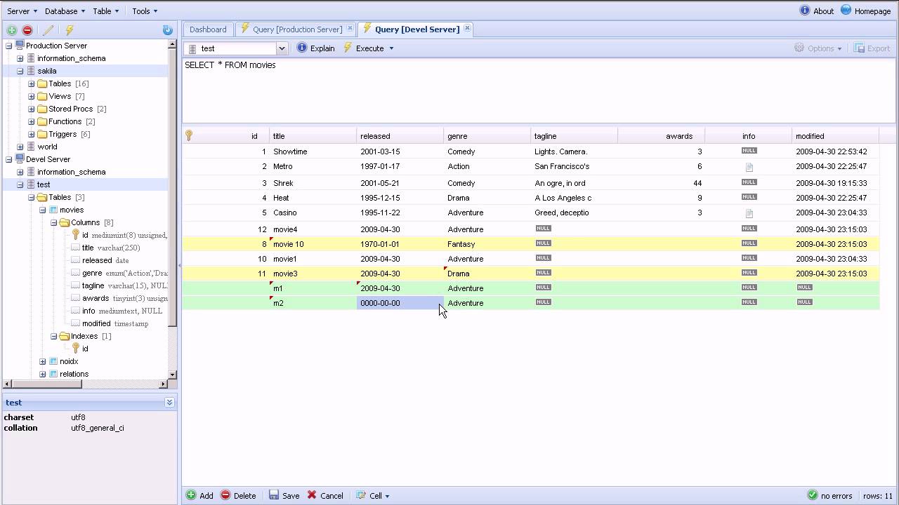 AeroSQL - Web based MySql Manager - YouTube