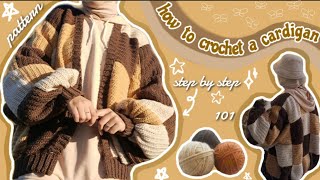 How to crochet a cardigan | pattern included