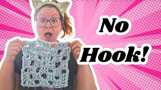 How To Finger Crochet A Granny Square With NO HOOK!