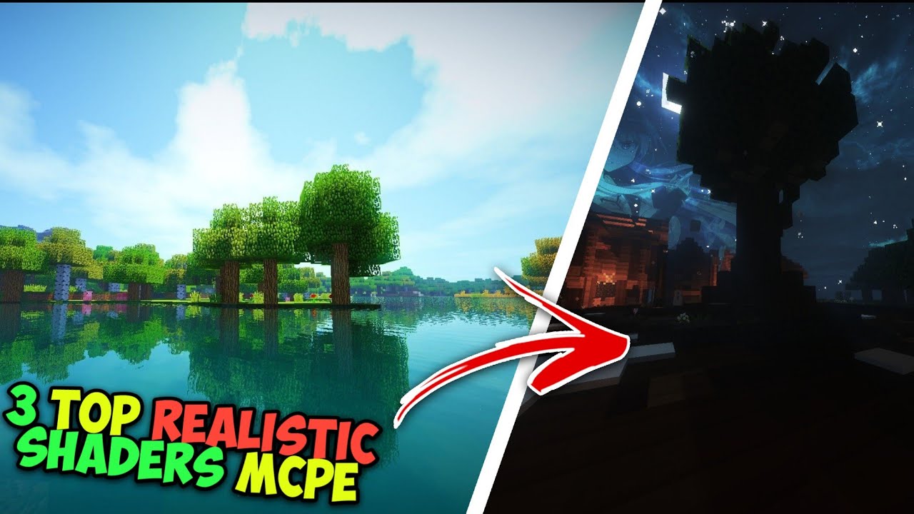 3 SHADER MCPE RINGAN REALISTIC | RAM 2 GB SUPPORT - YouTube
