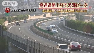 連休最終日　各地の高速道路で渋滞ピークに(14/07/21)