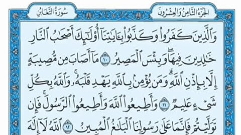 سورة التغابن مكتوبة - علي جابر
