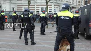 Netherlands: Dozens arrested as police clash with anti-lockdown protesters in Amsterdam