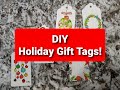 DIY - UPCYCLING GIFT TAGS!! recycling paper sacks (ALMOST ASMR😁)