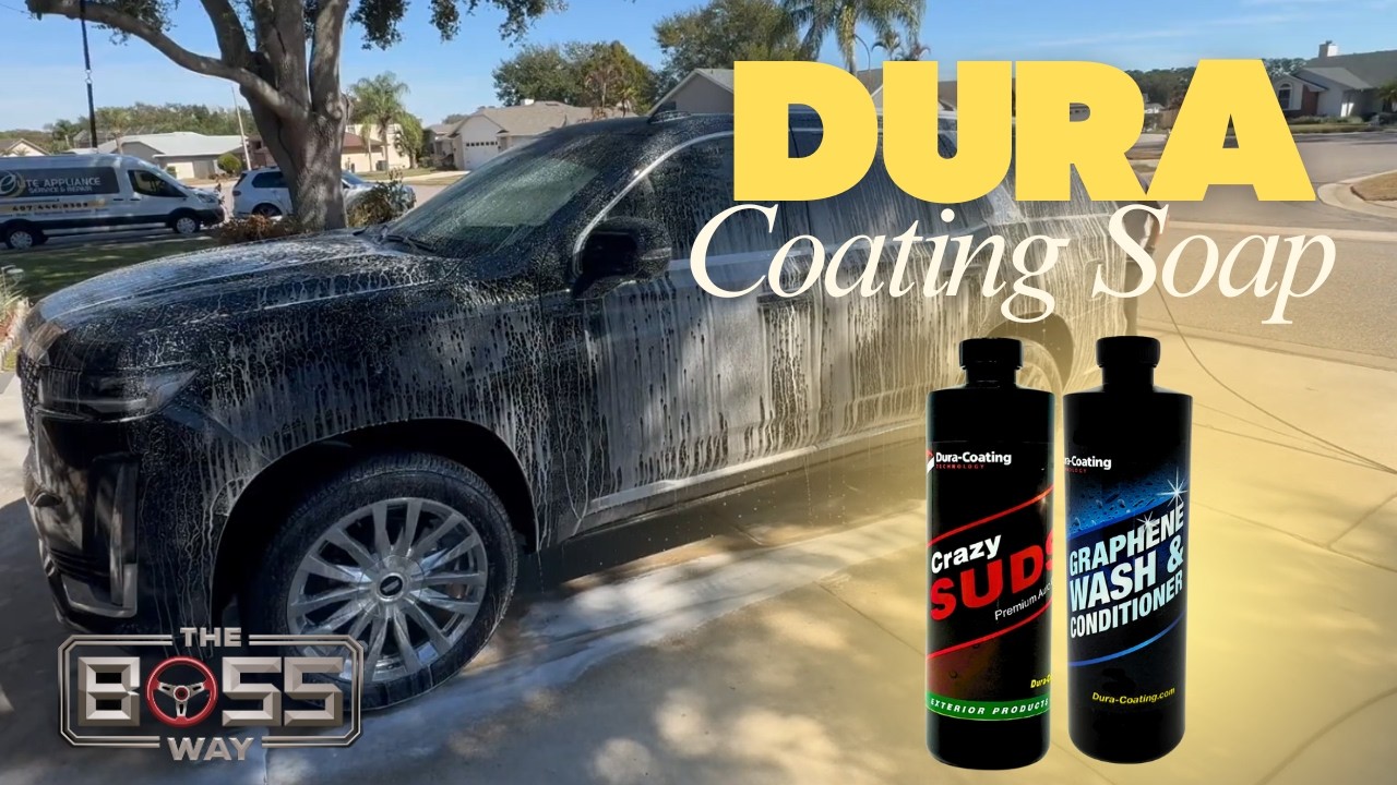 Тест автошампуня с графеном | Невероятно обильная пена от покрытия Dura Coating на Cadillac Escalade