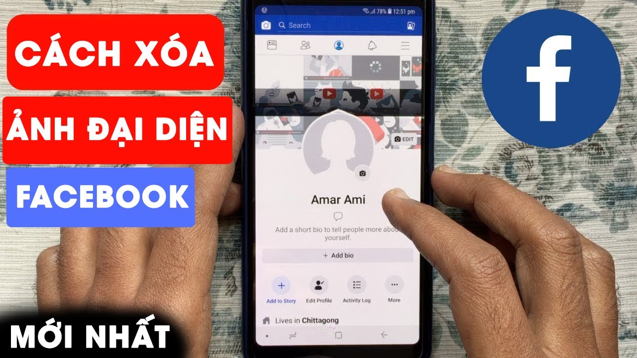 cách xóa ảnh đại diện facebook - YouTube