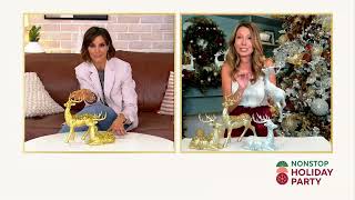 Simply Stunning Set of 2 Jeweled Reindeer by Janine Graff on QVC