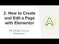 2.How to Create and Edit a Page with Elementor - WP ASCIIfy Tutorial (Elementor)