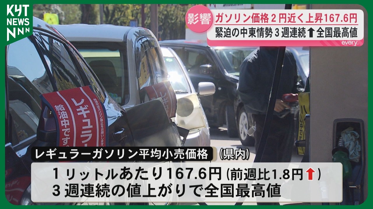 影響はいつまで続くのか――イラン周辺の緊張高まりでガソリン高騰が加速