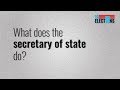 Elections Explained: What does the secretary of state do?