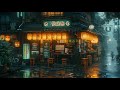 Japanese Bookstore At The Rainy Night 🌧️ Rainy Lofi Sounds To Calm Down And Fall Asleep Faster☔Rainy