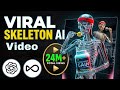 AI Skeleton Video Kaise Banaye | Viral 🚀 Ai Video Editing Tutorial | make Skeleton Educational Short
