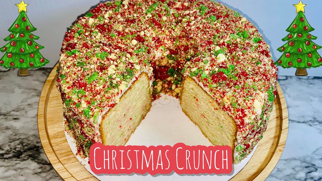 Christmas Crunch Cream Cheese Pound Cake | Fridai’s Kitchen