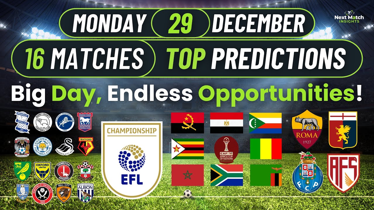 Today's Matches Predictions ⚽| EFL Championship R24 & AFCON25 | Let's Win Again🔥