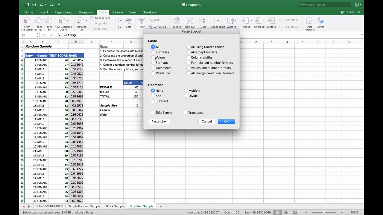 Generating Random Stratified Samples in Excel YouTube