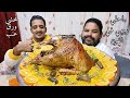 تحدي أكل علي وليمه جامده ديك رومي بوزن 10كليو ومحشي ورق عنب مع رز بسمتي وبقيت التحابيش تجنن 
