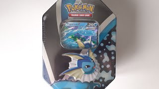 Eevee Evolutions Tin: Vaporeon V!! (20 Pokmon Tin Opening Series) Eevee Evolutions Tin: Vaporeon V!! (20 Pokmon Tin Opening Series)