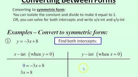 Symmetric Form Linear Function