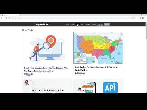 US Zip code API Demo