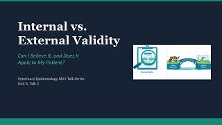 Internal vs. External Validity: Can I Believe It, and Does It Apply to My Patient