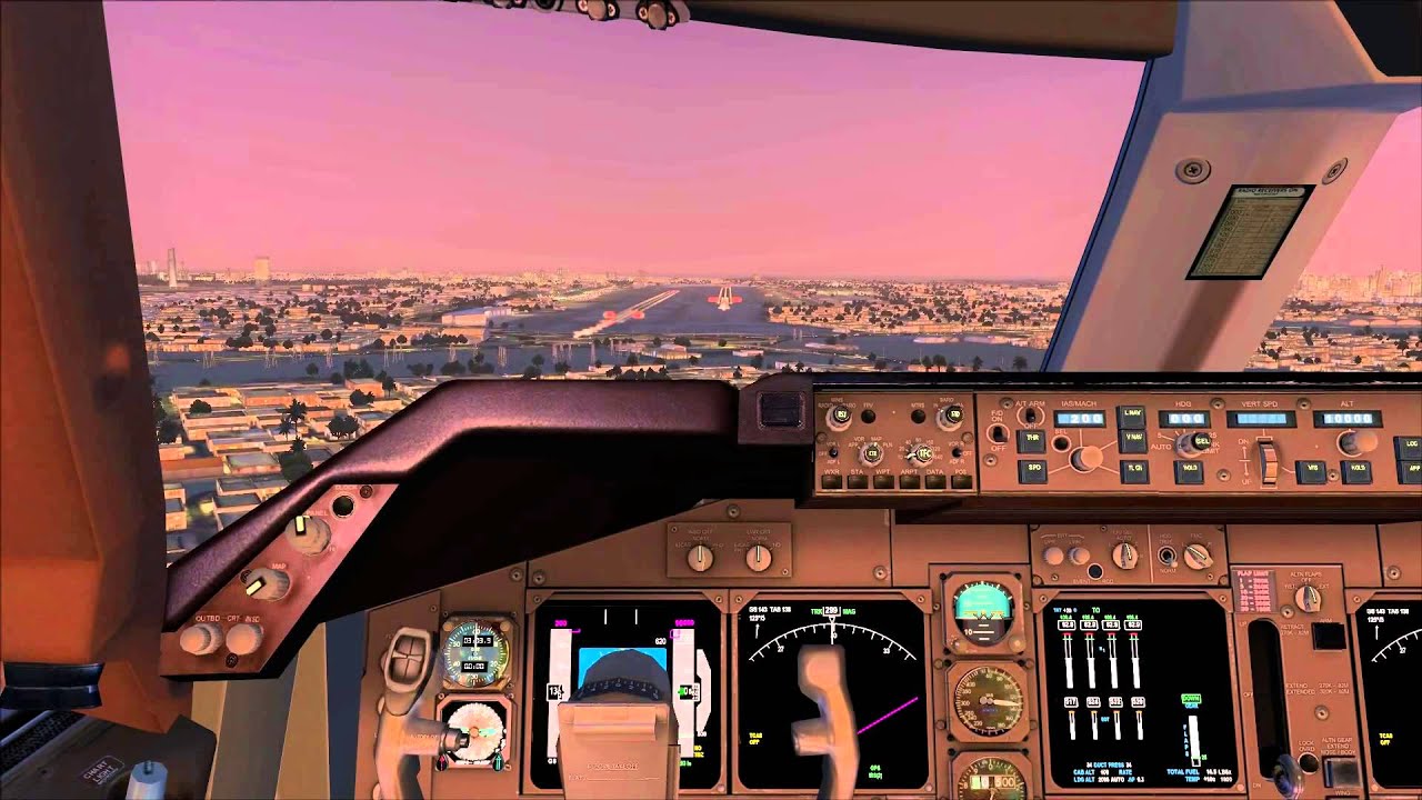 Morning Approach Dubai Cockpit 747-400 - YouTube
