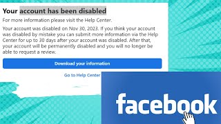 Your Facebook Account Has Been Disabled in 2024. #facebook