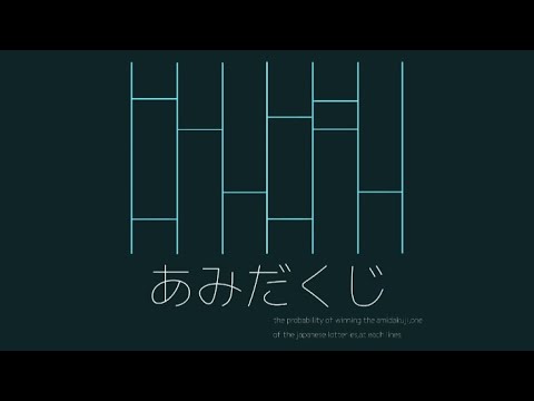 AMIDA あみだくじの確率を求めるプログラムは概要欄に。