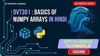 Lecture 2 - NumPy Arrays | Axis, Shape, Rank, dtype &amp; Array Creation Methods | DVT301