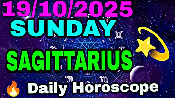 ♐ Sagittarius Horoscope Today 19 October 2025 | Love, Career & Money Prediction