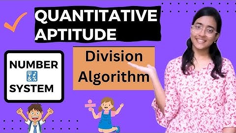 Division algorithm| Quantitative Aptitude| Isha