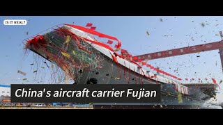 China's aircraft carrier Fujian conducts its first sailing trial！