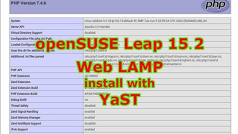 openSUSE Leap 15.2 Web LAMP install with YaST