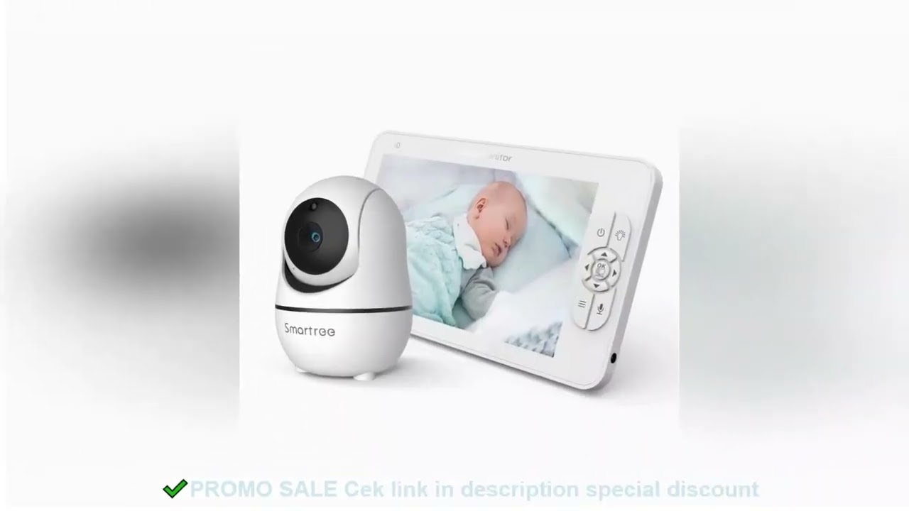 SM70 7" Video Baby Monitor, 1080P HD Display, IPS , 24Hour Battery Life, 1000ft Range, Split mode,10