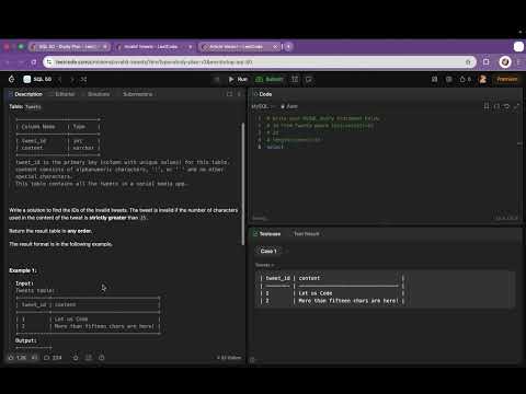 Day 5 | SQL LeetCode 1683: Invalid Tweets | SQL Interview Prep