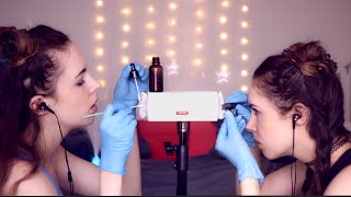 ASMR Twin Ear Cleaning - Gloves, Dropper, Picking, Cotton Swabs, Brushing
