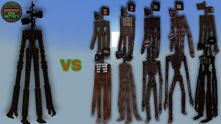 Siren Head (Among the Trees) vs Different Siren Head's | Minecraft Bedrock | MobBattle