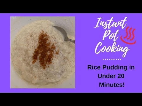 Instant Pot Cooking. Rice Pudding in Under 20 Minutes in the Pressure