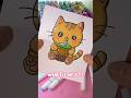 Making My Own Kawaii Boba Cat |Relaxing Cute Art 🐈✨ #shorts #coloring