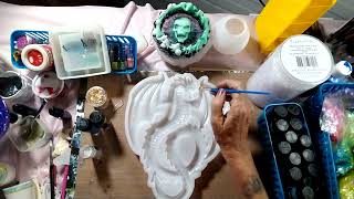 My resin dragon with colors my viewer picked...it's absolutely gorgeous 🥰 thank you all .
