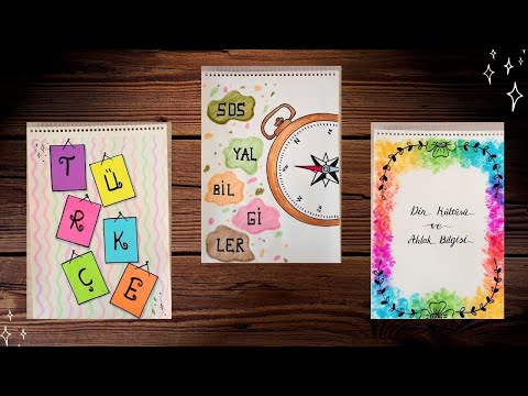 DEFTER SÜSLEME - PROJE KAPAĞI - ÖDEV 📒 DIY HAVALI OKUL EŞYALARI 🤩#diy #backtoschool #howtomake