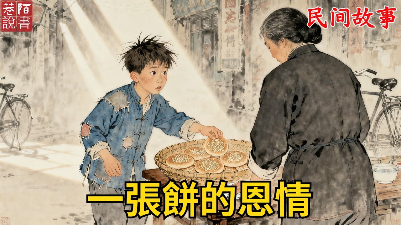 民间故事：窮苦男孩每日偷攤主一餅，老闆默不作聲，十五年後收到血書和一個箱子：當年餅救了我娘性命...【巷陌說書人】#巷陌說書人#奇聞#故事#民間故事#故事頻道#說書#睡前故事#聽書