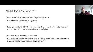 Antoine Pecoud - An anthropological perspective on International Migration Narratives