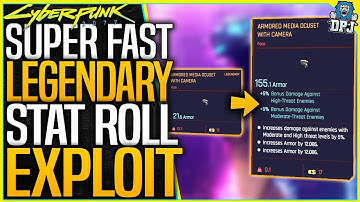 Cyberpunk 2077: FASTEST LEGENDARY STAT ROLL EXPLOIT METHOD - How To Re-Roll Items / No Load Save