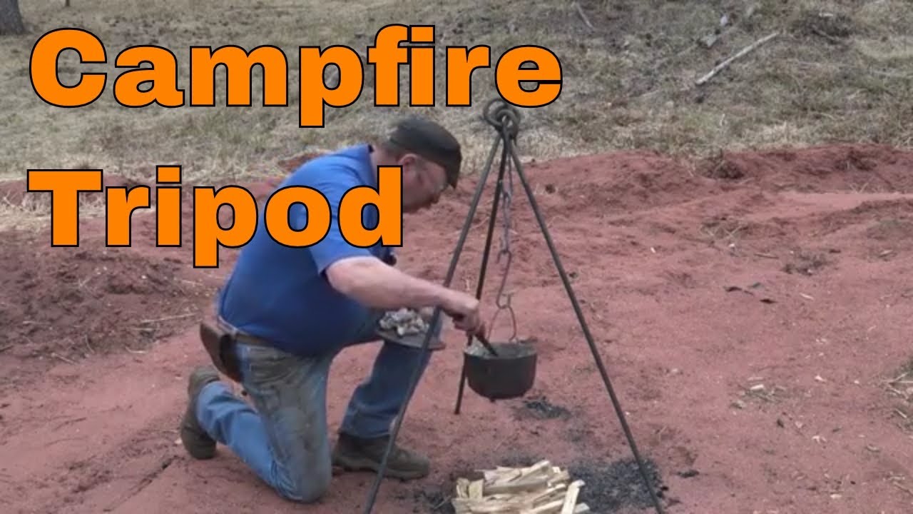 a campfire cooking tripod basic blacksmithing project YouTube