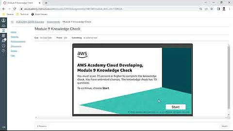 AWS Developing Module 9 Knowledge Check - Anand K
