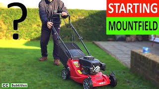 How to start a Mountfield Petrol Lawnmower