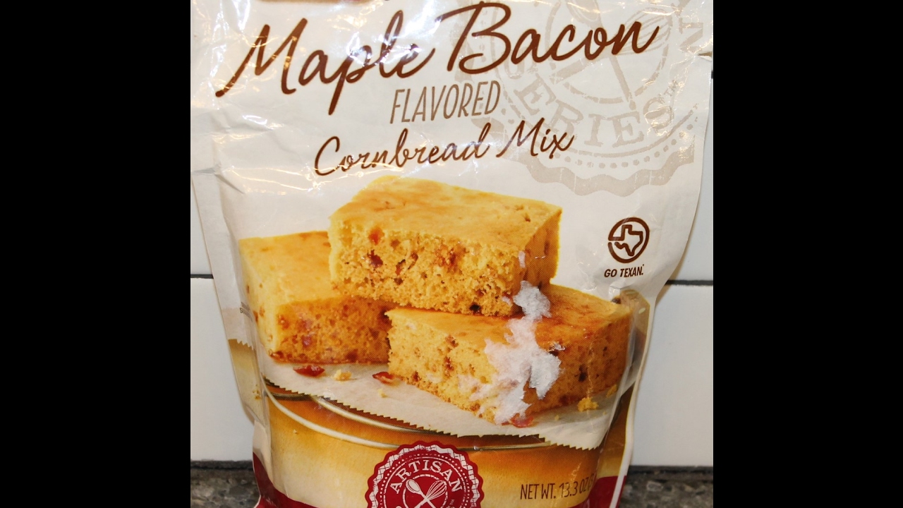 H-E-B Maple Bacon Cornbread Mix Preparation & Review - YouTube