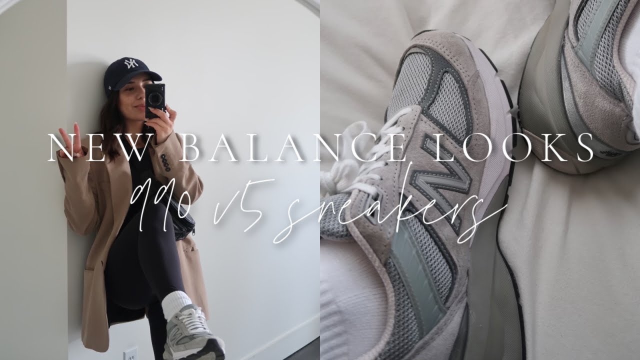 How to Style New Sneakers Spring: 990 v5 Sneakers | Haley Estrada - YouTube