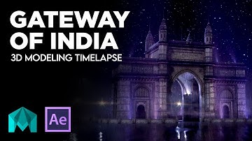 Gateway Of India - 3D Modeling Timelapse